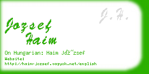 jozsef haim business card